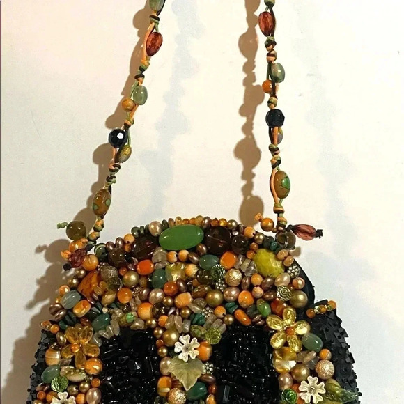 Mary Frances multicolor beaded scattered jewels sequin shoulder evening bag - Picture 11 of 12